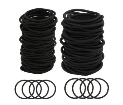 150 Thick Hair Ties Elastics Ponytail Holders Elastic Bands Bulk Lot Wholesale - Image 1 of 4