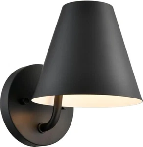 Industrial Black Wall Sconce Light,Metal Barn Dimmable Wall Mounted Light - Picture 1 of 7