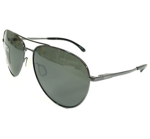 Smith Sunglasses Layback Gunmetal KJ1 Gray Aviator Frames Green Polarized Lenses