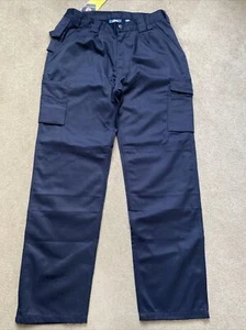 Pantalone da lavoro uomo Millstone blu navy taglia 32R gamba 30" NUOVO - Foto 1 di 9
