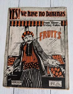 1923 ¡SÍ! Partituras WE HAVE NO BANANAS de Frank Silver, Irving Cohn - Imagen 1 de 4
