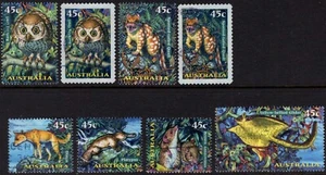 1997 Australia Creatures Of The Night Set Of 8 Stamps Good To Fine Used - Bild 1 von 1