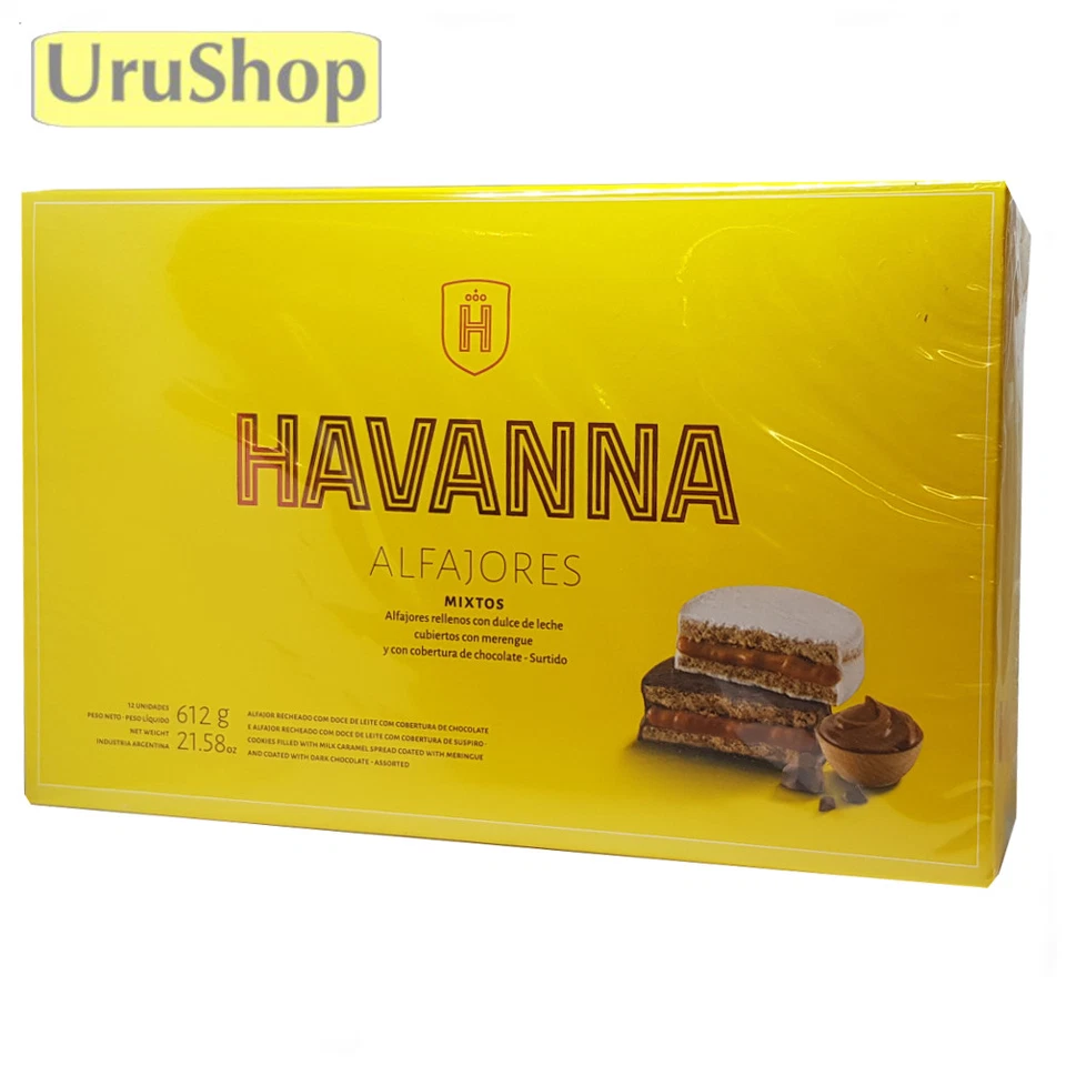 F41 INDULGENT ALFAJORES HAVANNA MIXED SUGAR/CHOCOLATE/DULCE DE LECHE X 12 - Image 1 of 1