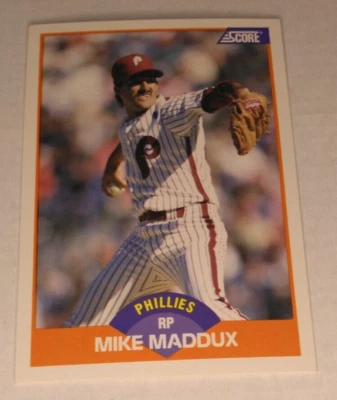 1989 Score  #393 Mike Maddux - Philadelphia Phillies - Image 1 of 2