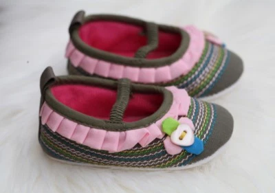 NEW Baby Girl Pink Frill Olivia Ballerina Shoes 0-6-12 mths Size 2/4 - Image 1 of 4