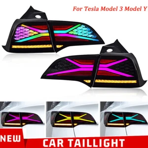 Rear Full LED Tail Light Turn Signal Lamp Assembly For Tesla Model 3/Y 2017-2023 - Picture 1 of 12