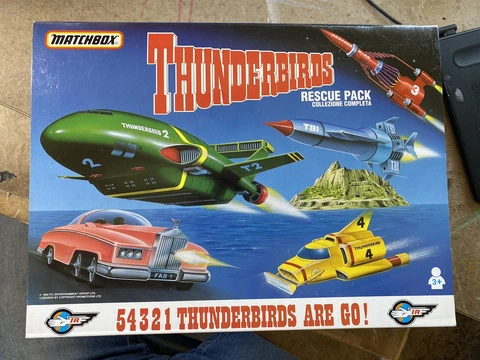 THUNDERBIRDS Rescue Pack and figure Vintage Matchbox  (1994) missing 1 pieces Cover