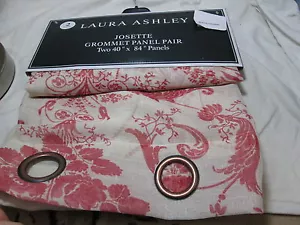 Neu Laura Ashley JOSETTE halbtransparente Fensterverkleidung Paar zwei 40x84 - beere - Bild 1 von 1