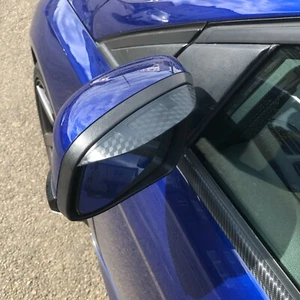 Ford Focus Mk2.5/Mk3 2008-2017 Wing Mirror Rain Deflectors Visor Carbon Effect - Picture 1 of 12