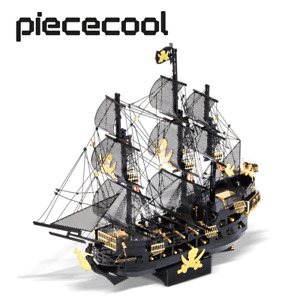 Piececool 3D Metal Puzzle Model Building Kits,Black Pearl DIY Assemble Jigsaw 