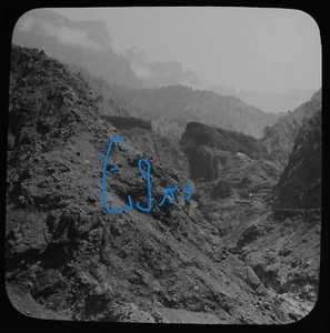 THE CALDERA LA PALMA NO3 Magic Lantern Slide C1890 ANTIQUE PHOTO CANARY ISLANDS - Picture 1 of 5