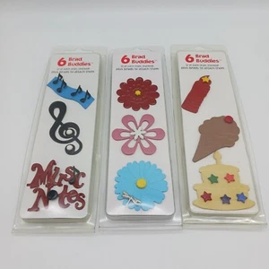 BRAD BUDDIES Music Floral & Birthday Scrapbooking Card Making Embellishments - Picture 1 of 6