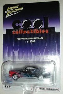 1966 Black Ford Mustang Fastback Cool Collectibles Johnny Lightning #d 900/1000 - Picture 1 of 2