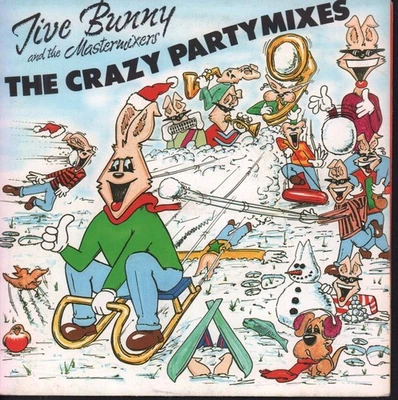 Jive Bunny Crazy Party Mix 7" vinyl UK Issue Pressed In France Music Factory - Image 1 of 3