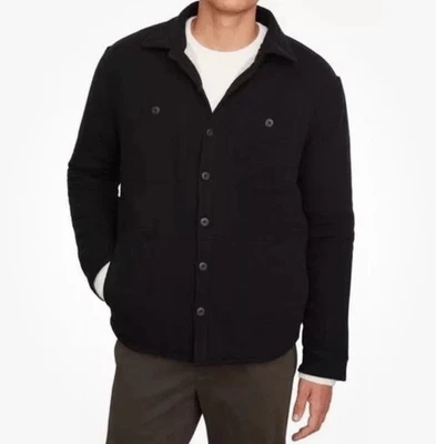Vince $345 Para hombres Forrado Sherpa Pila Gruesa Camisa Chaqueta Negra L Nueva Sin Etiquetas Foto 1 de 4