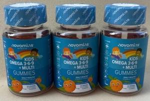 Novomins Kids Omega 3-6-9 Multi Gummies Daily Health For Children x3 Bundle - Picture 1 of 4