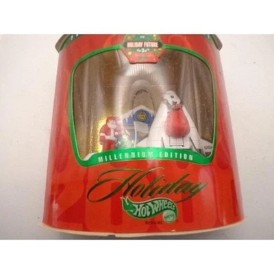 Juguete coleccionable Hot Wheel Millennium Edition Holiday Future Tin Santa Space Ship Foto 1 de 4