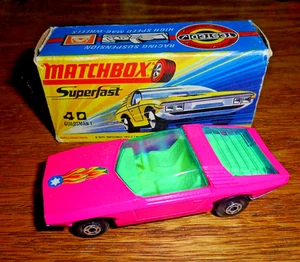 1971 Matchbox Lesney Superfast MB40 Pink Vauxhall Guildsman NM MINT ,H Style Box - Picture 1 of 5