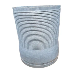 10" Galvanized Hose Nipple Groove X Hose Barb Conn - Picture 1 of 7