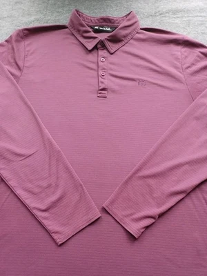 Camisa Polo Travis Mathew Roundabout Hombres XL Borgoña Algodón Peruano Lg Slv Golf Foto 1 de 4