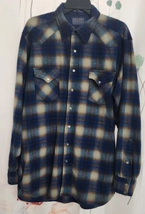 VTG Pendleton 100%Virgin Wool Shirt Mens XL High Grade Western Wear Made In USA - Picture 1 of 18