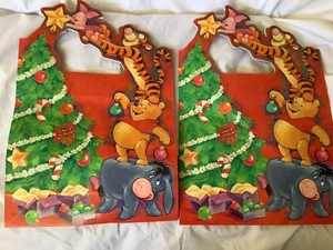 Vintage Hallmark Winnie the Pooh Christmas Gift Bags 16 x 11” - Picture 1 of 6