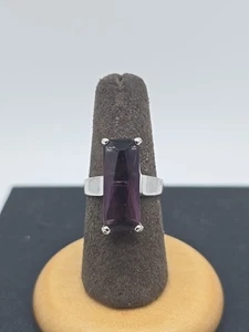 Anello in argento sterling e ametista misura 7 - Foto 1 di 8