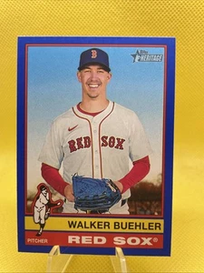 Walker Buehler 2025 Topps Heritage Blue Border SP #416 Boston Red Sox - Picture 1 of 2