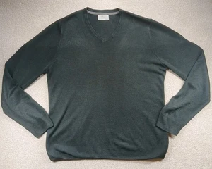Schwarzer Pullover Pulli Oberteil Herren M&S V-Ausschnitt normale Passform Größe Large - Bild 1 von 18