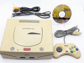 Sega Saturn White HST-3220 NTSC-J Japan Tested w/  MARVEL