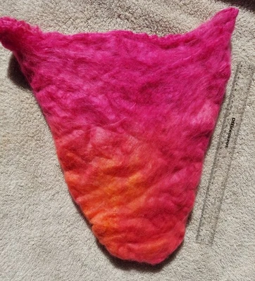 0.55oz Hand Dyed Mulberry Silk Bell Cap Bright Colors Spinning Fiber "Roses" - Image 1 of 2