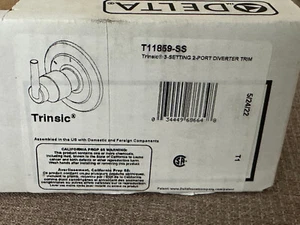 NIOB Delta T11859-SS Trinsic Stainless Three Function Diverter Valve (Trim Only) - Picture 1 of 5