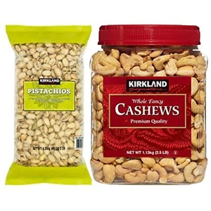 Kirkland Signature In Shell Pistachios and Cashews Bundle - Includes Kirkland - Picture 1 of 1