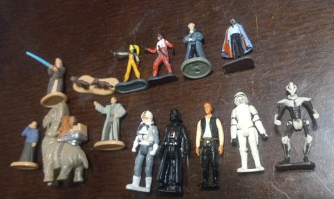 Star Wars Micro Machines Lfl Lot (14) Figures Darth Vader, Han Solo, Obi-Wan + Cover