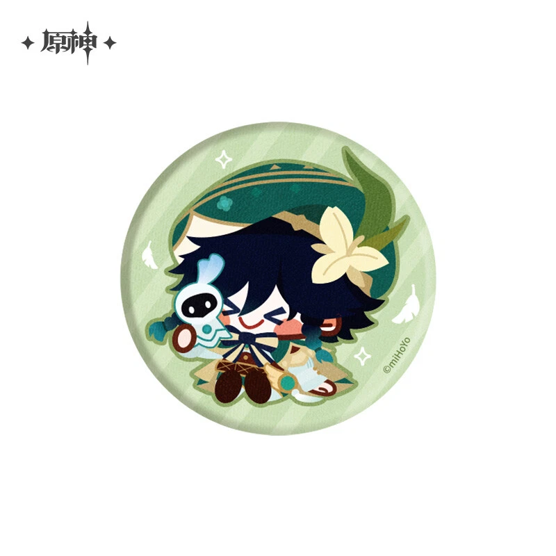 miHoYo Genshin Impact Plush Badge Venti Cute Emblem Original Official Goods 2.2" - Image 1 of 1