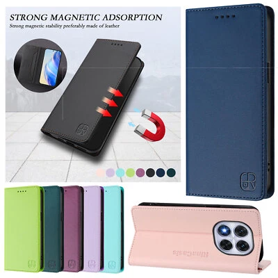Magnetic Card Slot Wallet Phone Case For Xiaomi Redmi Note 14 Pro 13 12 11 Cover - Image 1 of 4