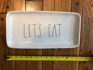 Rae Dunn 'Let's Eat' Serving Tray Plate Platter Artisan Collection by Magenta - Picture 1 of 3