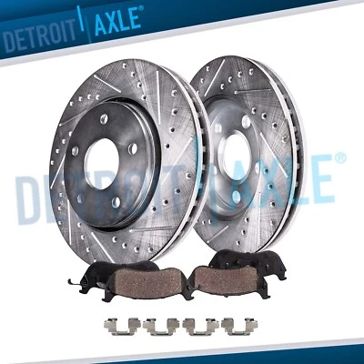 11.02 inch Front Drilled Brake Rotors Brake Pads for 2020 - 2024 Nissan Sentra - Image 1 of 4