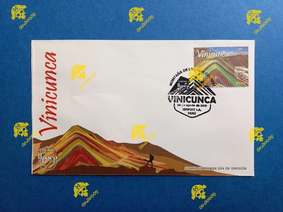 PERU 2021 VINICUNCA MOUNTAIN OF THE SEVEN COLORS FDC STAMPS  - Image 1 of 1