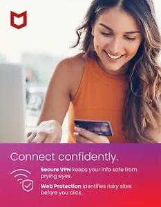 McAfee Premium VPN Safe Connect 2024 5 Device 1 Year 5 Minute Delivery by Email - Picture 1 of 14