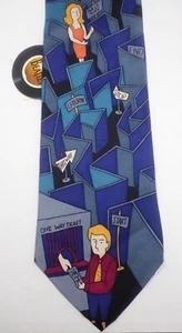 NWT VINTAGE 1990 THE BEATLES APPLE CORP DAY TRIPPER 100% SILK NECK TIE - Picture 1 of 10