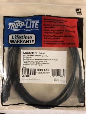 Tripp-Lite fire wire 800 gold high-speed cable.  Model F015-006 -  New - Image 1 of 2