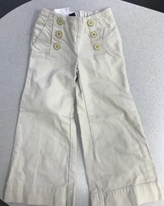 Gap Tan Girls Pants Size 4 Buttons - Picture 1 of 3