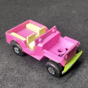 RARE VINTAGE MATCHBOX LESNEY SUPERFAST #2 1971 PINK HOT ROD JEEP NICE - Picture 1 of 5