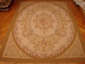 Transitional (9x12) Hand-Woven Rug Beige Pastel New Rug - Picture 1 of 6