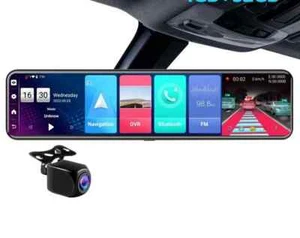 12 Inch Touch Screen Mirror Android Car Dual Dash Camera (Front & Rear)Full HD - Picture 1 of 14
