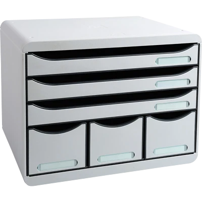 Exacompta Schubladenbox STOREBOX 6 offene Schubladen Office Lichtgrau 306740D