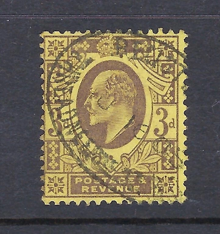 G B  KEVII   3p Purple-orange-yellow  W/Cancels Sc# 132 CV$19+ (GB178)* - Image 1 of 1