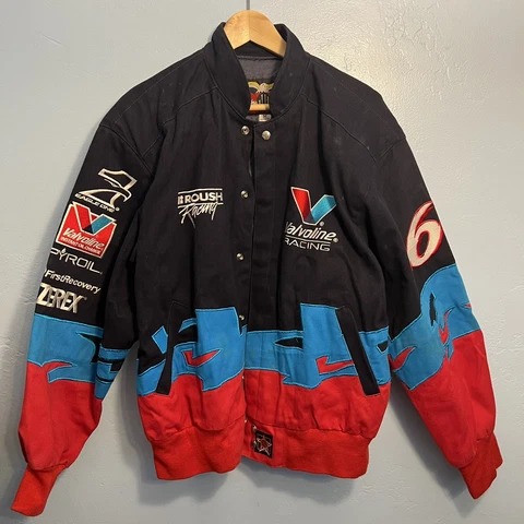 Vintage NASCAR JH DESIGNS VALVOLINE Mark Martin Racing Jacket Mens Medium Cover