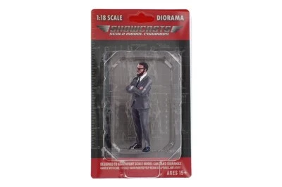Man Gray Suit Gentlemen's Club Showcasts American Diorama 18802 1:18 4" - Image 1 of 4